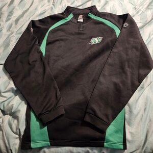 Reebok CFL Saskatchewan Roughriders 1/4 Zip Sweatshirts Men's Size Small.‎